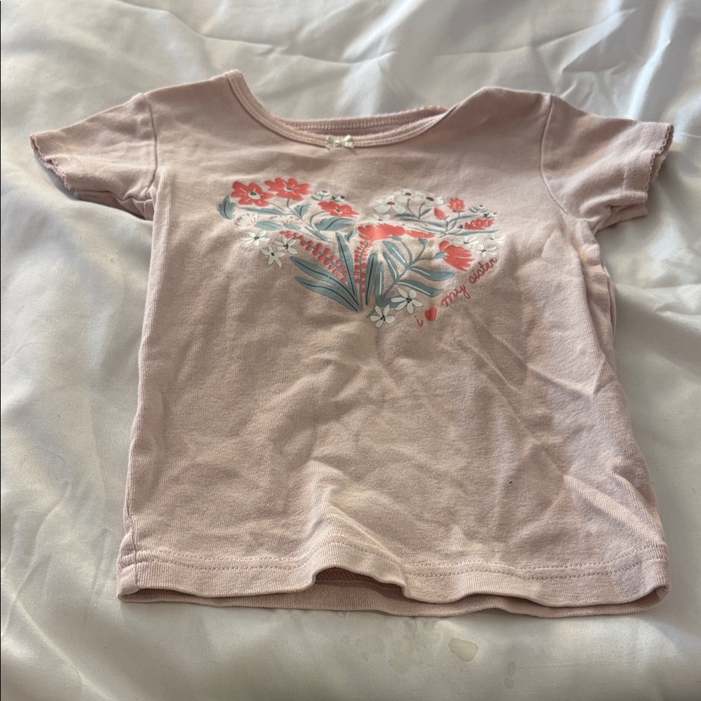 Floral Pink Kids Sleep Shirt 3T